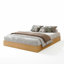 Base de lit plateforme simple - support de lattes en bois naturel, pas de sommier tapissier, conception sur pied, structure sans tête de lit minimaliste, assemblage facile, base robuste et à l'épreuve de la poussière-1007692462-1007692469