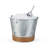 Twine Jute Wrapped Galvanized Ice Bucket, Set Of 1, Twine