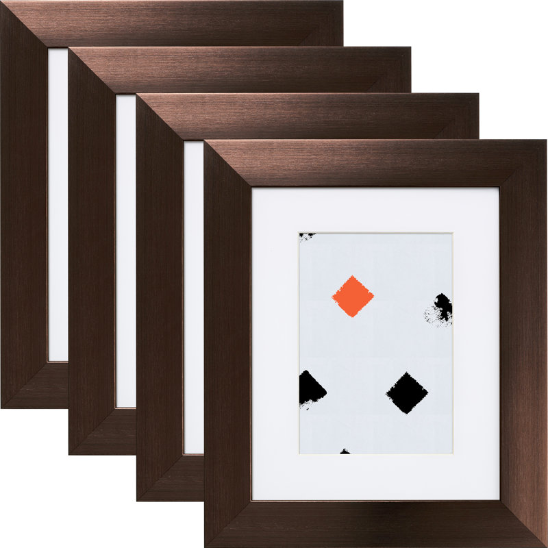 Ensemble de 4 cadres muraux Ramsdell, Bronze, 8,5 po x 11 po emmêlé à 6 po x 9 po