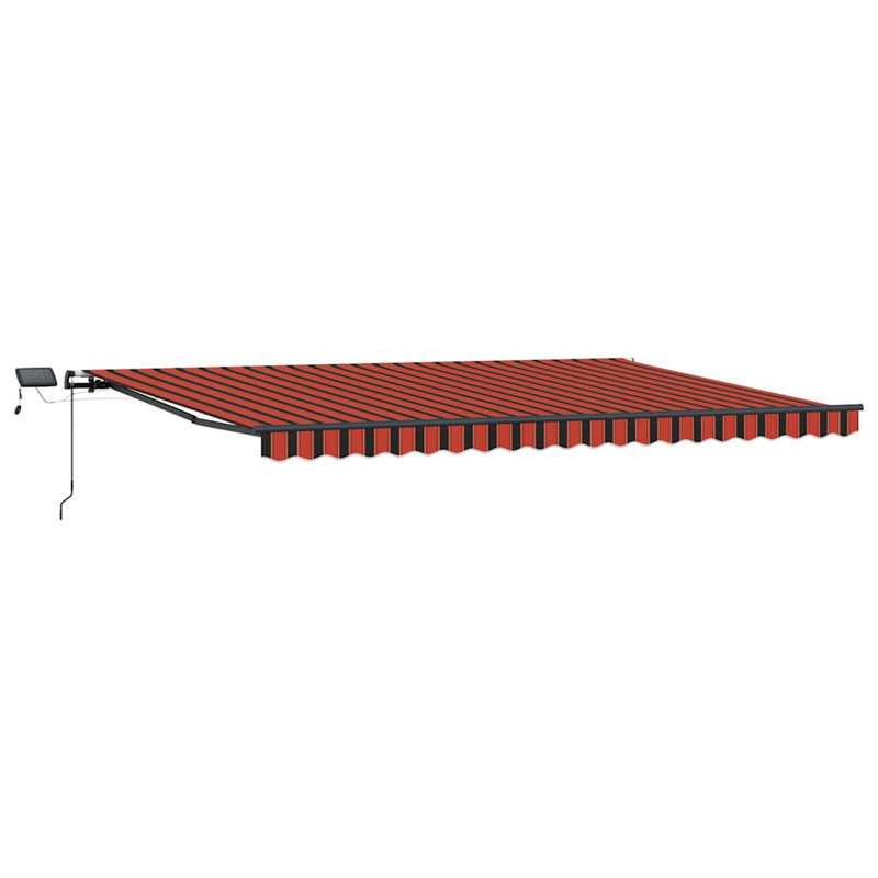 Brayden Studio Retractable Door / Window Awning, Orange/Brown/Anthracite, 500 cm W x 300 cm D