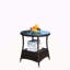Table basse ronde pour l'extérieur avec 1 table basse en verre trempé transparent