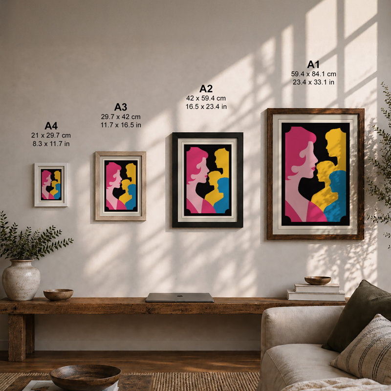 Profiles In Colour Modern - Print, Unframed, A4 - 29.7 x 21.0 cm
