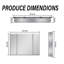 Pharmacie rectangulaire en aluminium 36 "avec miroir