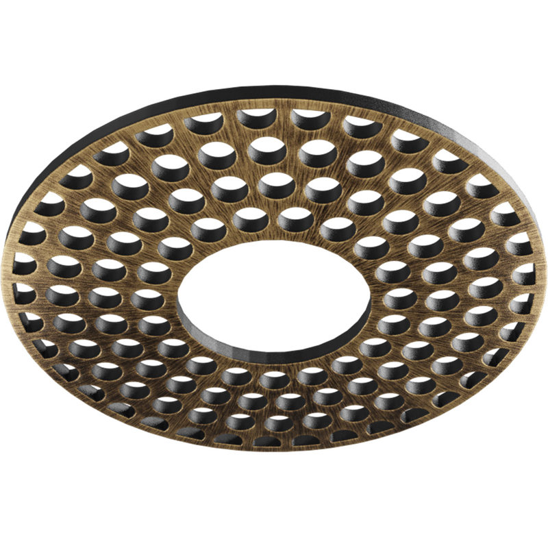 Médaillon de plafond en PVC de qualité architecturale Fink, H 38 po x l 38 po x P 1 po, Laiton antique