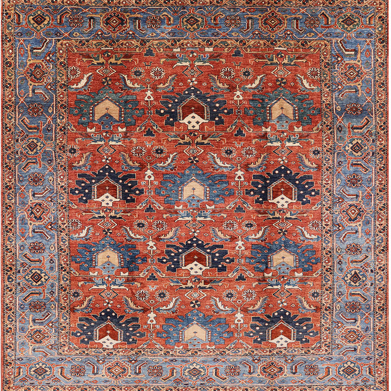 Tapis marocain tissé à la machine, Carré de 6 pi