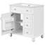 Meuble-lavabo avec lavabo en céramique, tiroirs et tablette ajustable-133070315