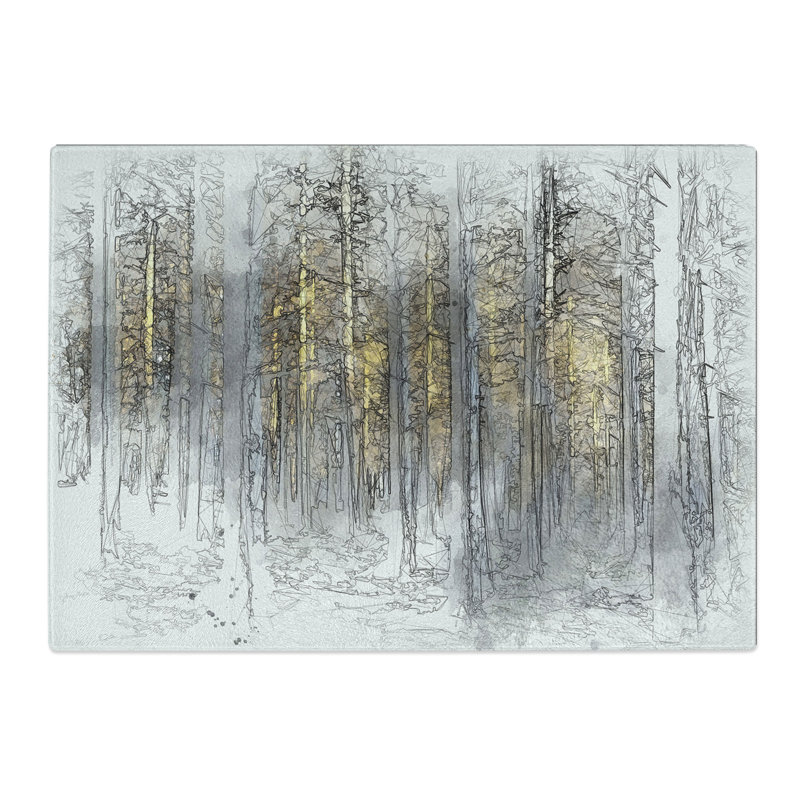 Sunlight Forest Vol.4 Sketch Chopping Board, 28.5cm W x 39cm L