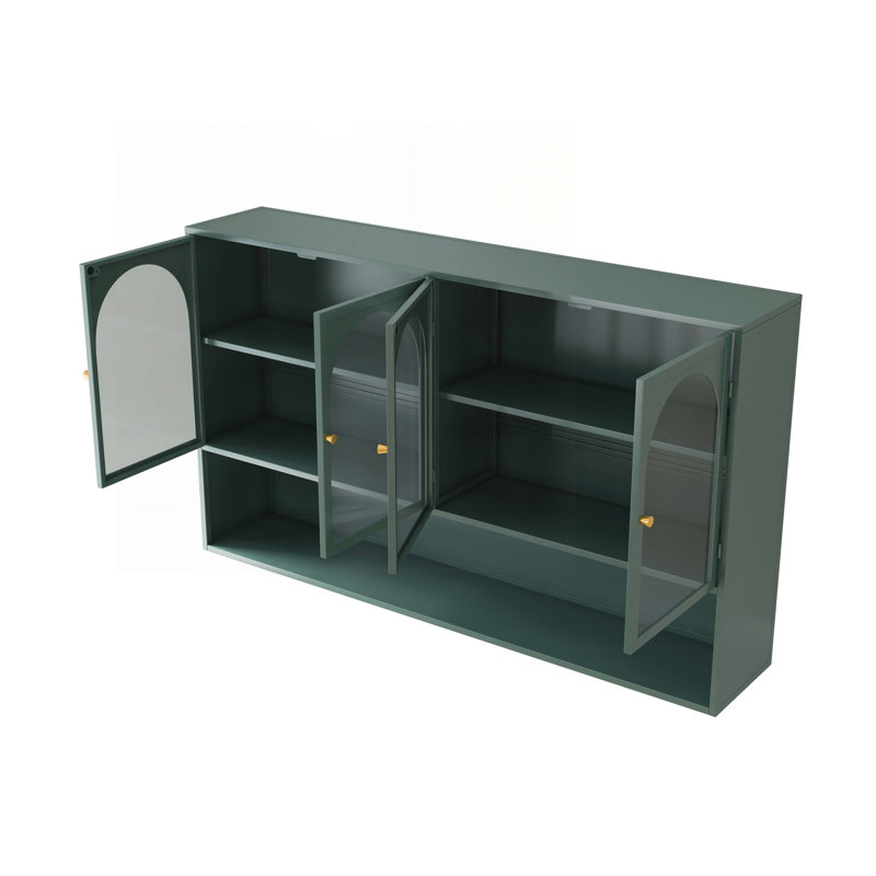 Buffet 47,25 po avec portes vitrées, Vert foncé