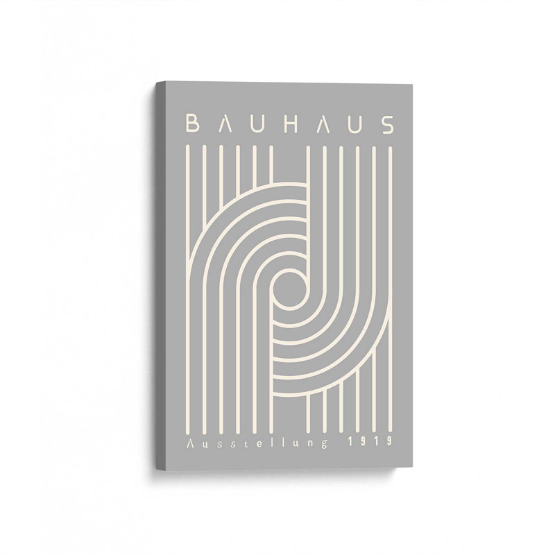 Bauhaus 1919 Linear Harmony Print on Canvas, Wrapped Canvas, 30" H x 20" W