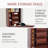 Wall Mounted Desk, Fold Out Convertible Desk, Multi-Function Computer Table Floating Desk With Shelves For Home Office, Mahogany