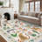 Area Rug Carpet  Area Rugs Washable Non-Slip, Floral Vintage Distress Print Pattern Medallion Carpet for Living Room Bedroom, Home Decor-1351391216-1351391223
