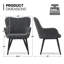 Chaise d'appoint rembourrée Khysen, fauteuil de lecture moderne avec pieds en métal-1196123282