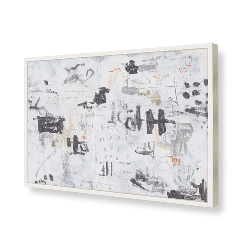 «The Subtle Frenzy I» par Melissa Wang, reproduction d'art, H 36 po x l 48 po, Blanc