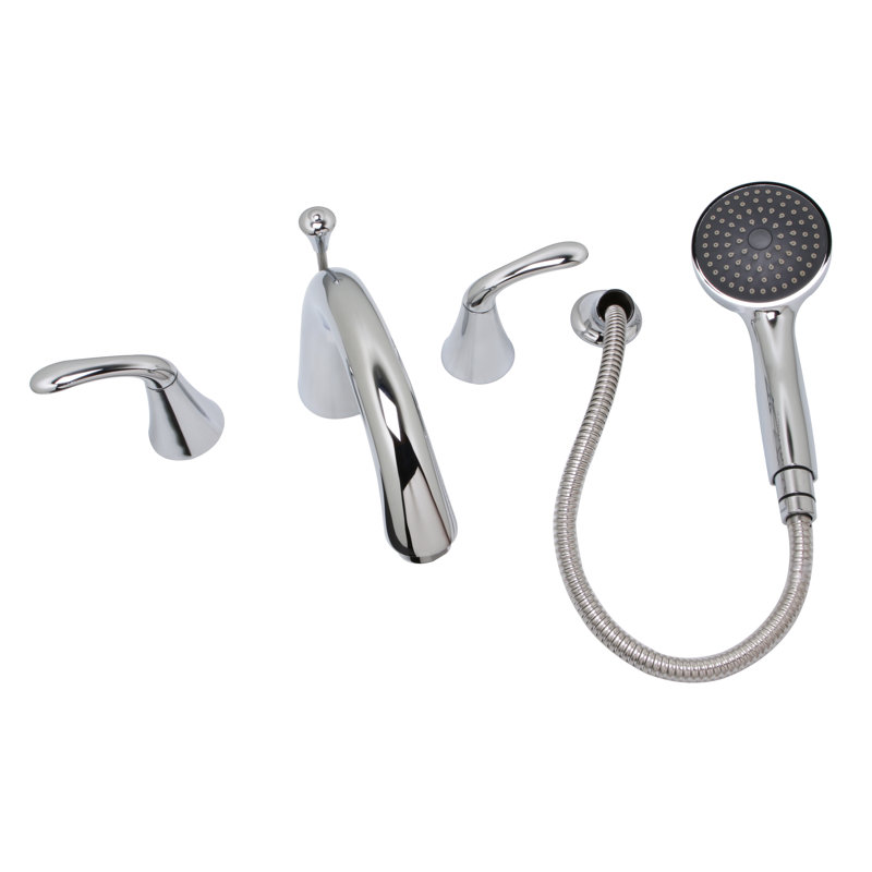 2 Handle Deck Roman Tub Faucet with Diverter, Chrome