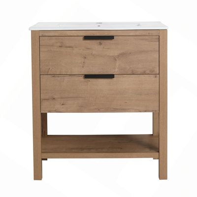 30" Bathroom Vanity Plywood With 2 Drawers (Only Vanity ,Without Basin)