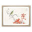 Bunting Bird & Orange Flowers by Numata Kashu - Picture Frame Art Print-55681239-55681241
