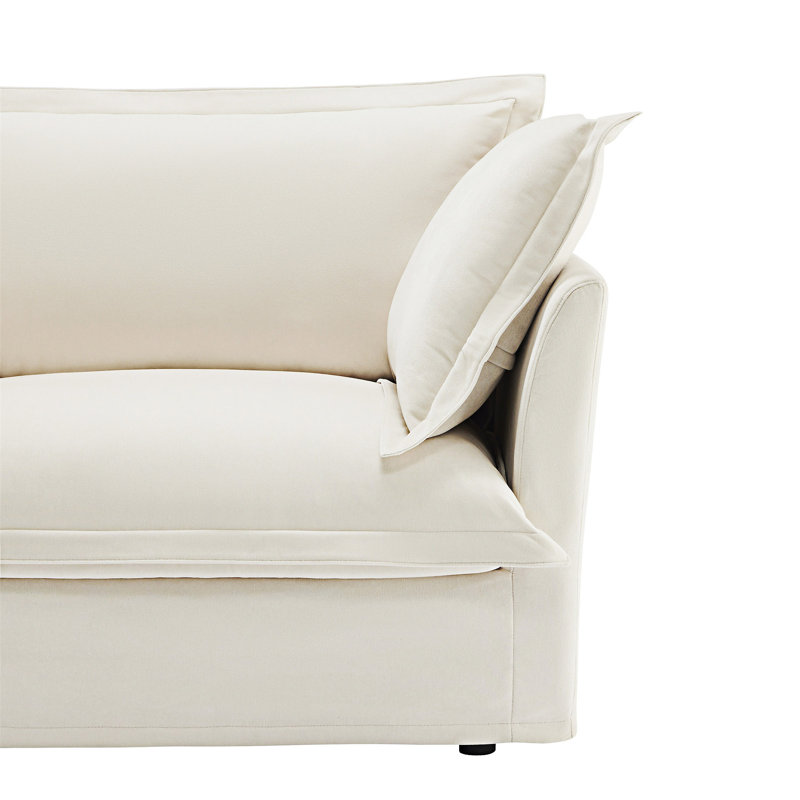 L-Shaped Sectional Sofa Couch With Convertible Ottoman, 34.6" H x 120" W x 33" D