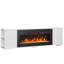 Meuble télé de 70 po avec foyer électrique, console télé avec flamme 3D de 36 po, chauffage 1500 W, étagères réglables et placards de rangement, compatible avec les téléviseurs jusqu'à 75 pouces, blanc-133713673