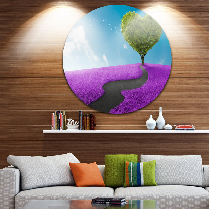 «Heart Tree Abstract», reproduction d'impression, H 15 po x l 20 po x P 1 po, Métal