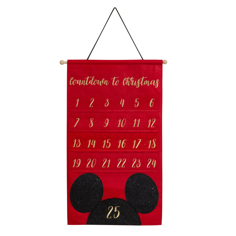 Mickey Mouse Embroidered Fabric Advent Calendar