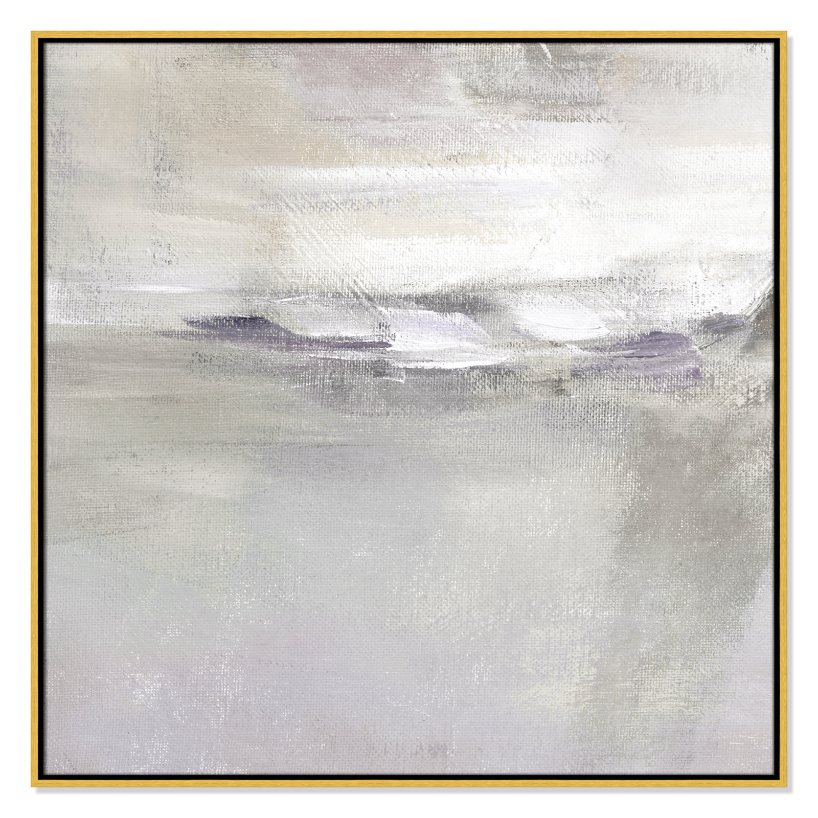 Abbott "Lilac Horizon" Print by Nan, 37.5" H x 37.5" W, Gold Framed