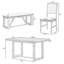 Ensemble de salle à manger 60 "en bois avec banc pour 6 - Collection de salle à manger classique-224068589