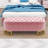 Lashekia Upholstered Storage Ottoman with Button-Tufted, Bench with Metal Legs-818886420