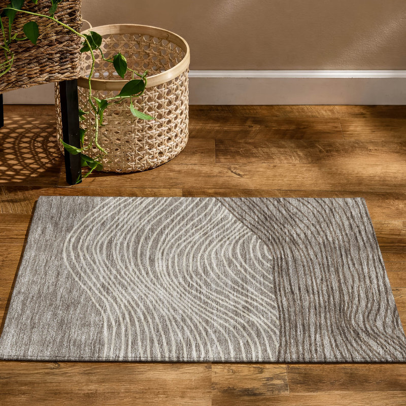Tapis de qualité supérieure lavable à la machine Mayfield AMF2350, Taupe, 2 pi 6 po x 3 pi 10 po