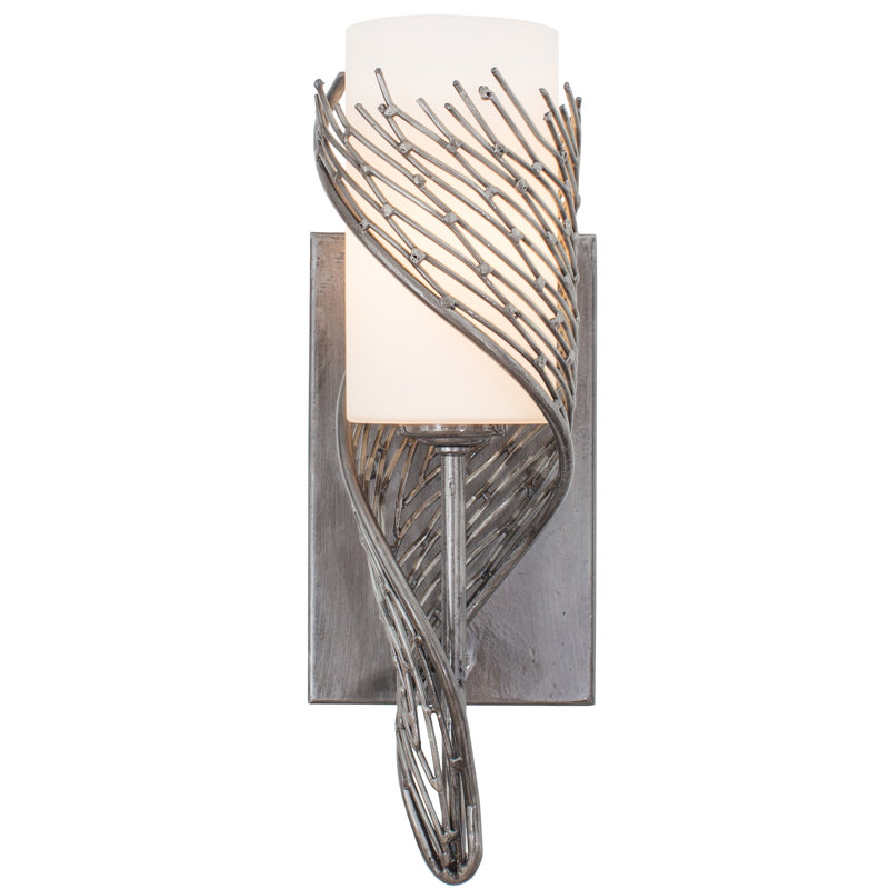 Flow 1-Light Wall Sconce - Right - Steel, Steel