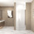 34"X 72" Pivot Shower Door, Brushed Nickel Aluminum Frame, Half Frame ,1/4"(6Mm) Tempered Glass Explosion Proof Film