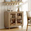 Buffet 3 en 1, armoire d'appoint avec armoire de rangement et porte vitrée, console pour la cuisine, la salle à manger et le salon, 101,6 po-1066543516
