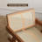 Hatto Walnut Japandi Rattan Dining Chair with Upholstery & Solid Wood Frame