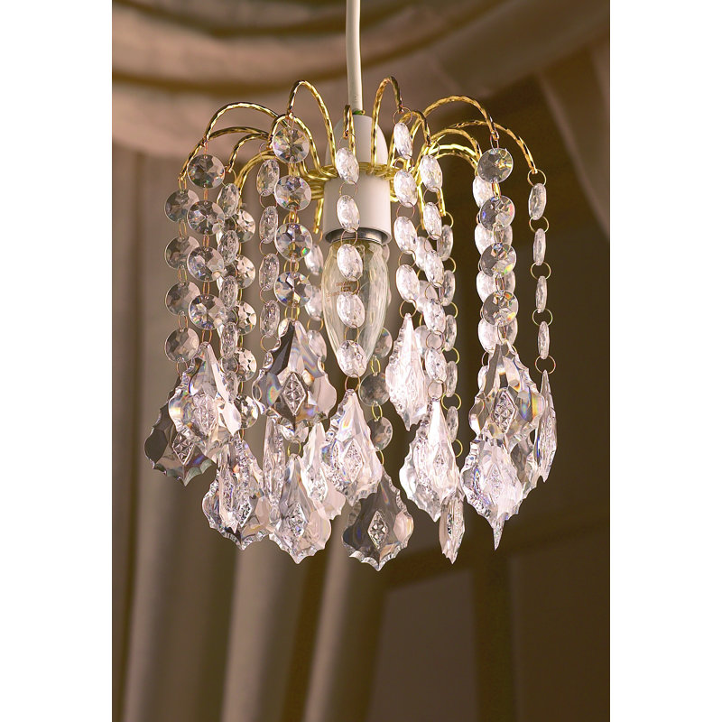 1 - Light Gold Crystal Pendant