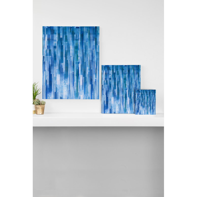 « rain », impression sur toile tendue, H 30 po x l 24 po x P 1 po