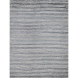 Striped Area Rug in Gray/White/Light Blue
