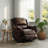 39" Luxe Comfort Manual Recliner with Nailhead Trim, Brown-116842808