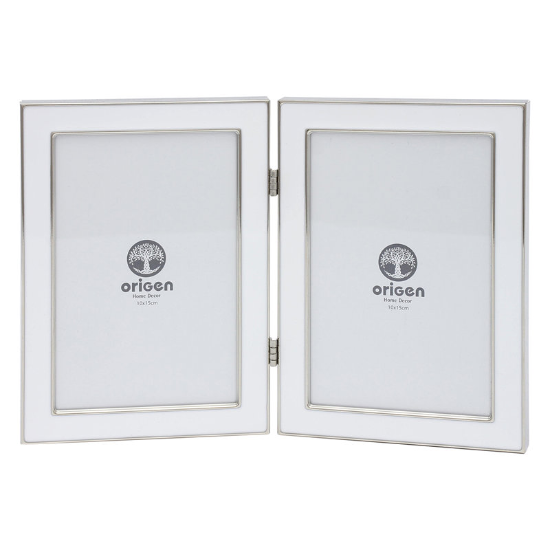 617-Marc-all White Metal Free Standing Picture Frame