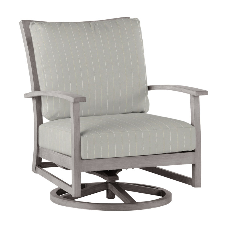 Charleston Patio Lounge Chair with Cushions, Oyster, Rollo Lace, Welt + Standard Fill