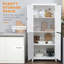 Organisateur de rangement pour garde-manger avec 4 portes et tablettes réglables