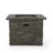 Altair Square Concrete Propane Fire Pit Table with Hidden Fuel Tank
