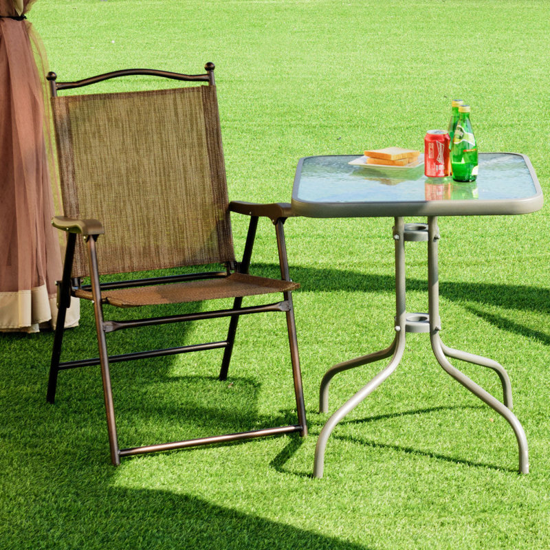 Breinigsville Folding Deck Chair, Brown