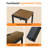 Expandable Patio Dining Table, Never-Rust Aluminum Extendable Outdoor Dining Table for 4-6 Person, 32"-65" Adjustable Indoor Outdoor Expandable Patio Table for Garden, Porch, Deck, Teak-2028051215