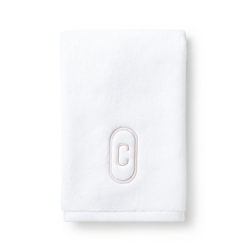 Monogram Embroidered Fingertip Towel, C