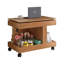 Petite table basse avec roulettes, table d'appoint multifonctionnelle rotative à 360 °, table de bout roulante avec compartiment de rangement, table de chevet mobile pour le salon, la maison et le mobilier de maison, naturel-133335050