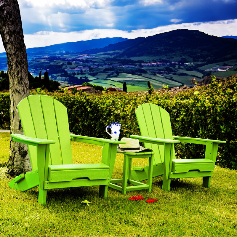 Chaise Adirondack pliante en PEHD, Vert