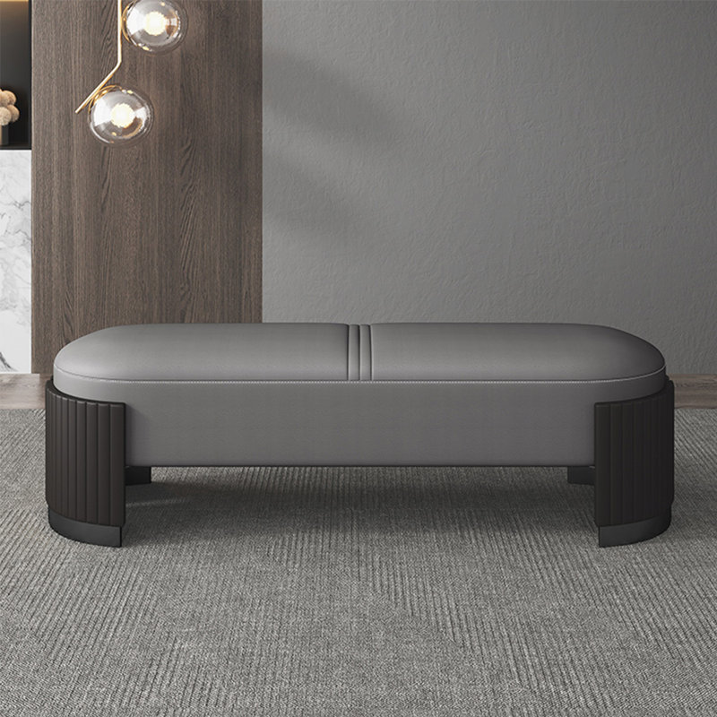 Light luxury, first class bed stool, Gray/Black