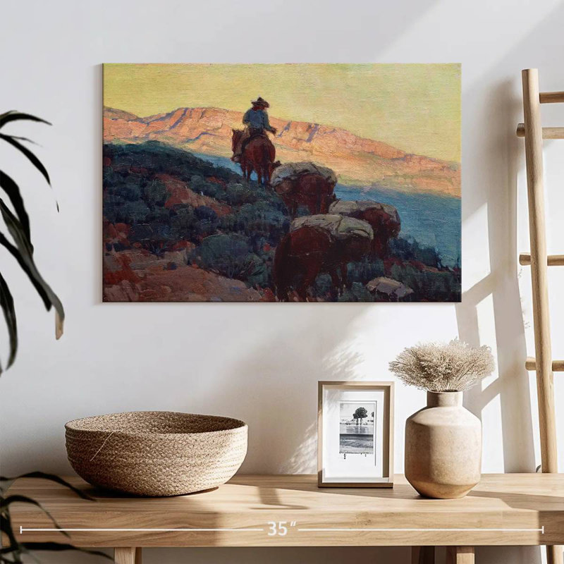 Lelar Cowboy On The Trail, 16" H x 24" W