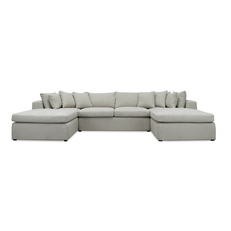 Teddy 142" 3-Piece Upholstered Sectional Sofa