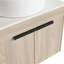 Meuble-lavabo mural simple 23,6 po avec meuble-lavabo en pierre frittée Hamedi