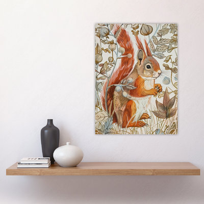 Squirrel Woodland Forest Floor Bright Wall Art Print